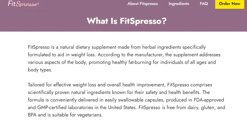Fitspresso Review