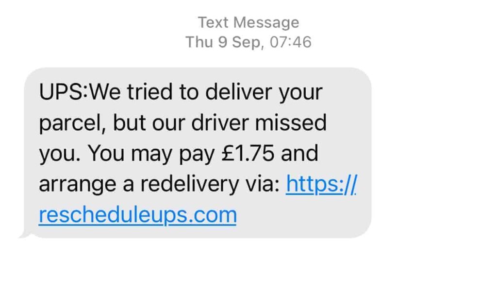 Evri Delivery Text Scam
