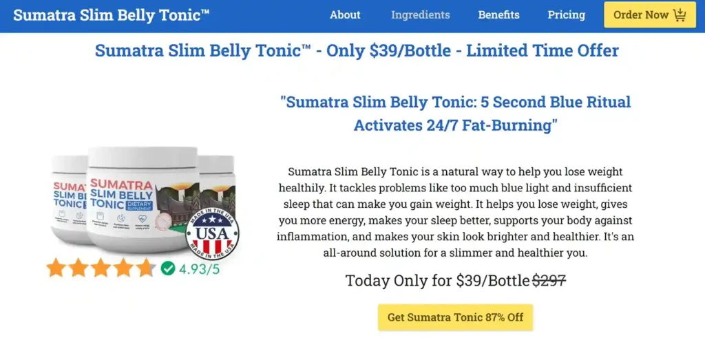Sumatra Slim Belly Tonic Review - Does It Really Work?