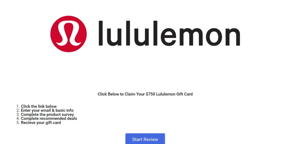 $750 Lululemon Gift Card Review: Is It Legit Or A Scam?