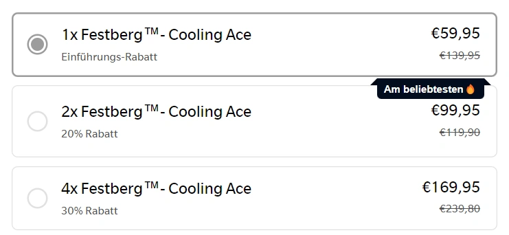 Festberg Cooling Ace Review Pricing, Pros & Cons 2024