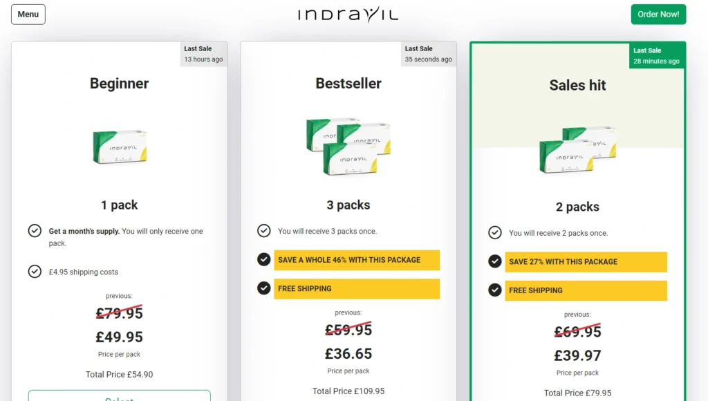 Indravil Capsules pricing