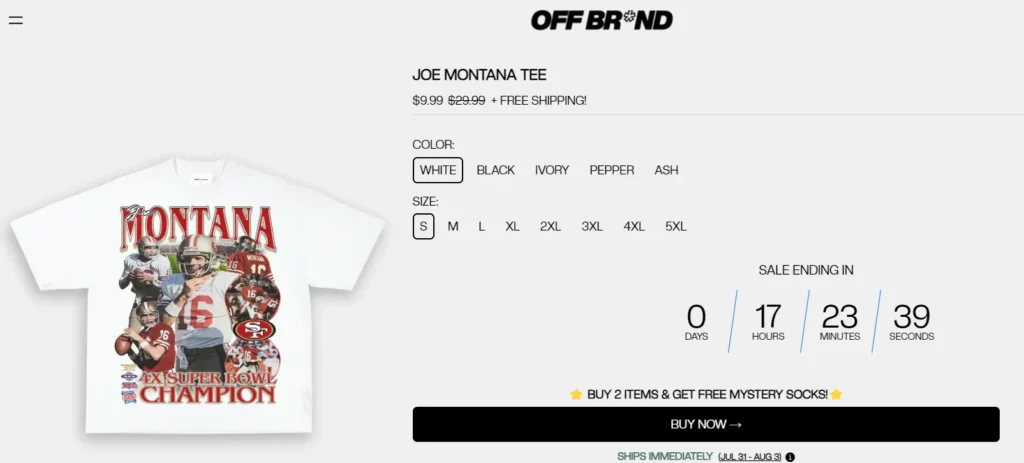 Offbrandapparel.co Pricing