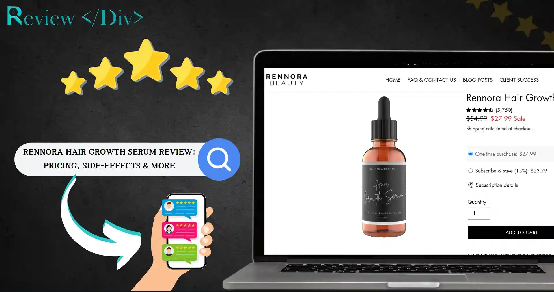 Rennora Hair Growth Serum Review Pricing, Side-Effects & More