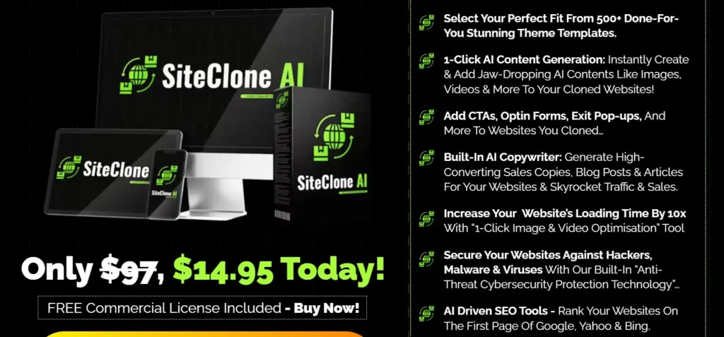 SiteClone AI Review: Pricing, Features And User Reviews