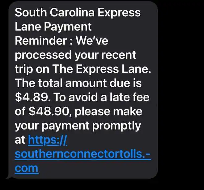 South Carolina Express Lane Scam