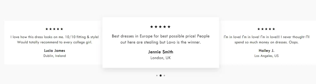 Overly positive and fake review on Lavo Fashion