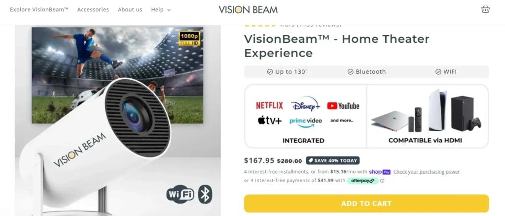 Vision Beam Projector Pricing