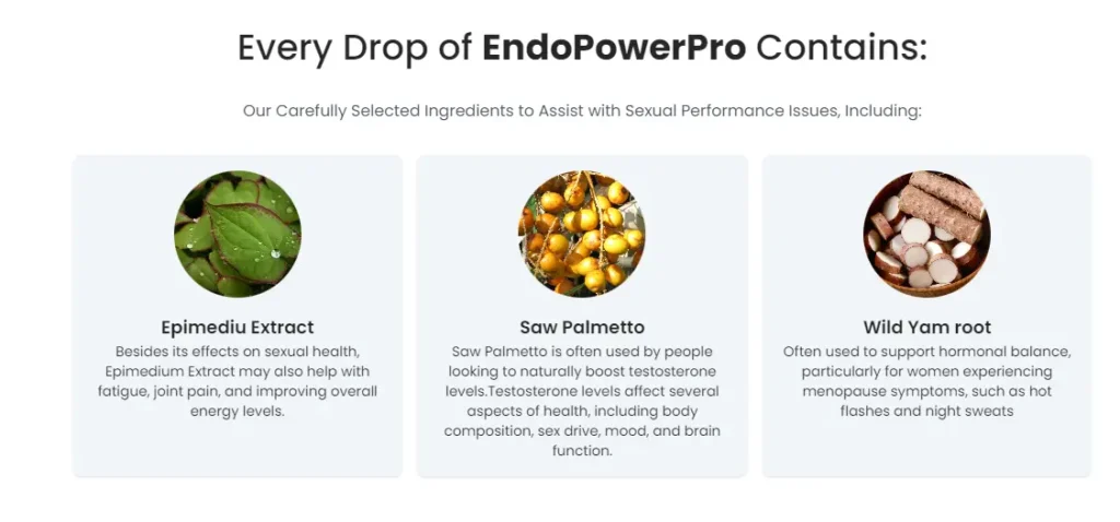 Endopower Pro Ingredients