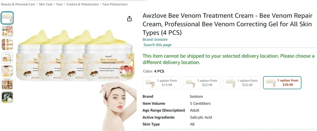 Awzlove Bee Venom Pricing