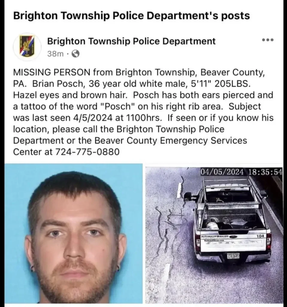 Brian Posch Missing Explained