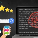 EWHC Parking Penalty Notice Text Scam Be Aware!