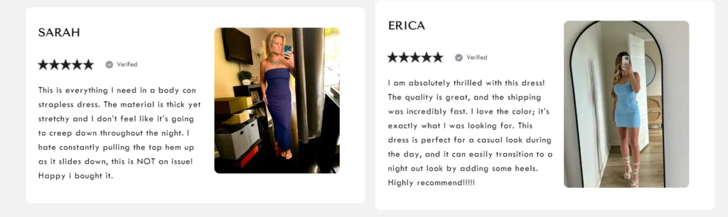 fake reviews on Aussie Chic Melbourne