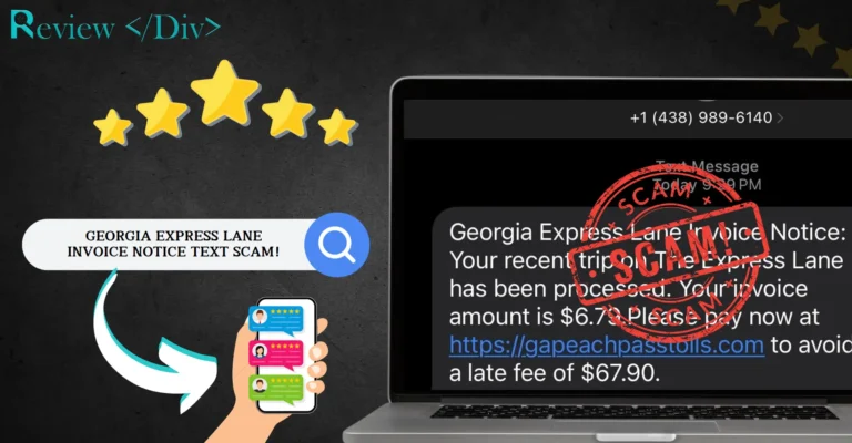 Fake Georgia Express Lane Invoice Notice Text Scam!