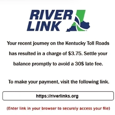 RiverLink Toll Services Scam