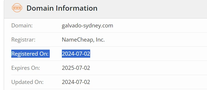 Recently Registered on Galvado-sydney.com