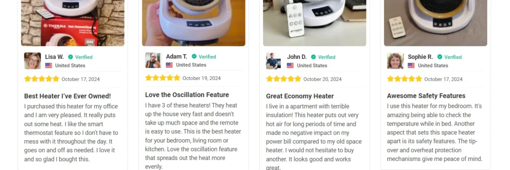 misleading reviews on ThermaRocket Heater