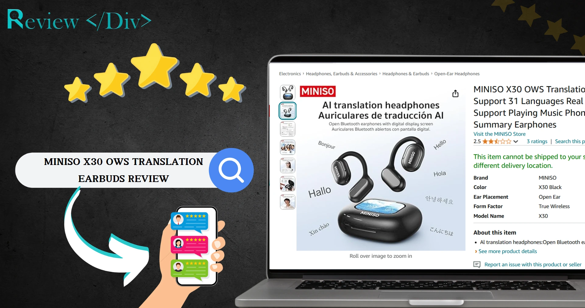 Miniso X30 OWS Translation Earbuds Review